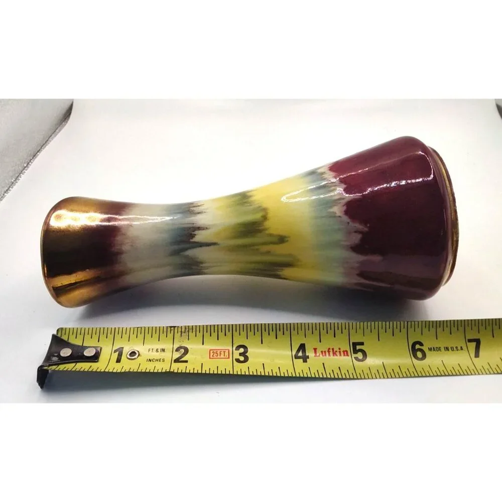 Scheurich West German Mid Century Modern Drip Glaze Ceramic Pitcher Vase - Picture 11 of 11